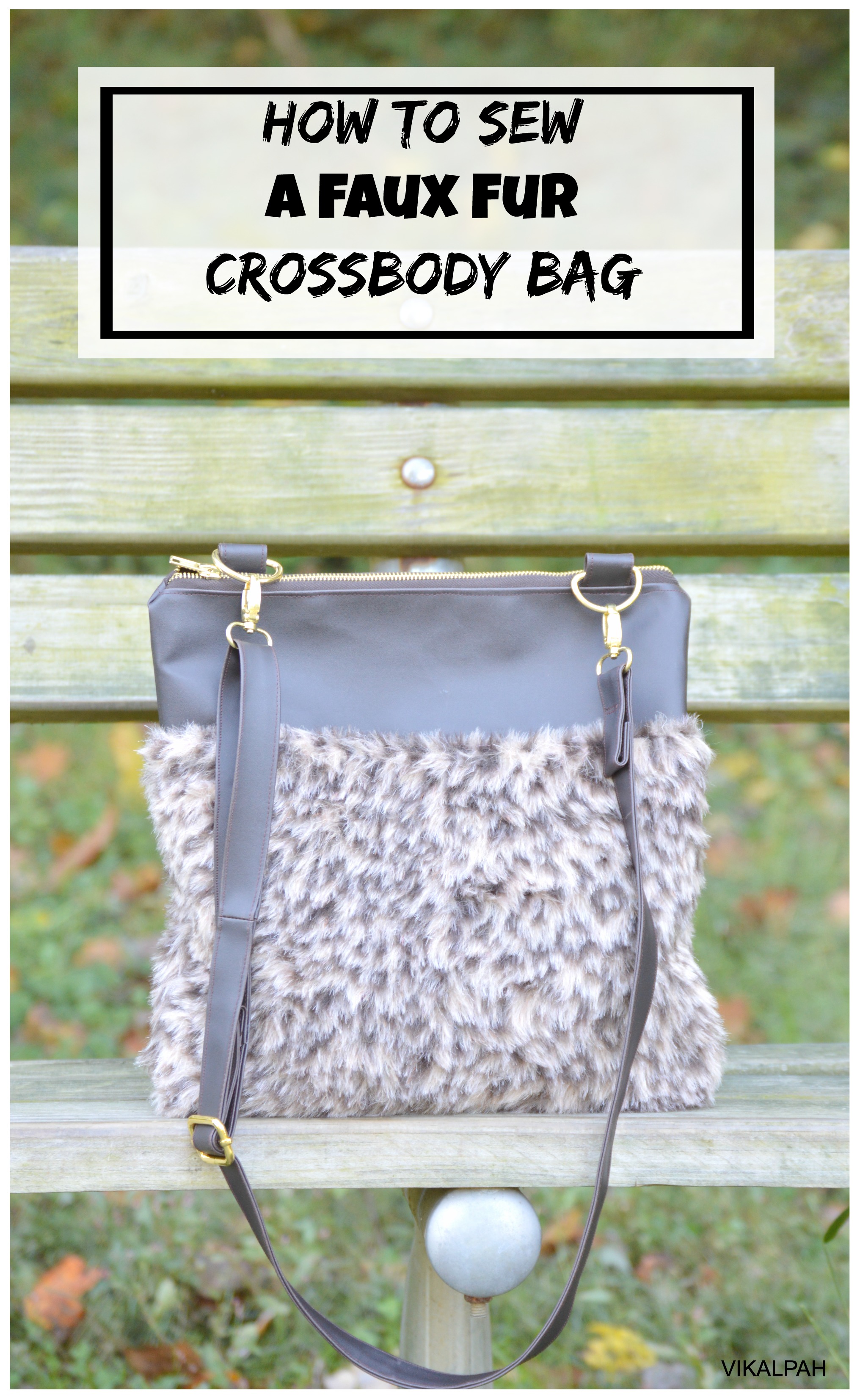faux fur cross body bag