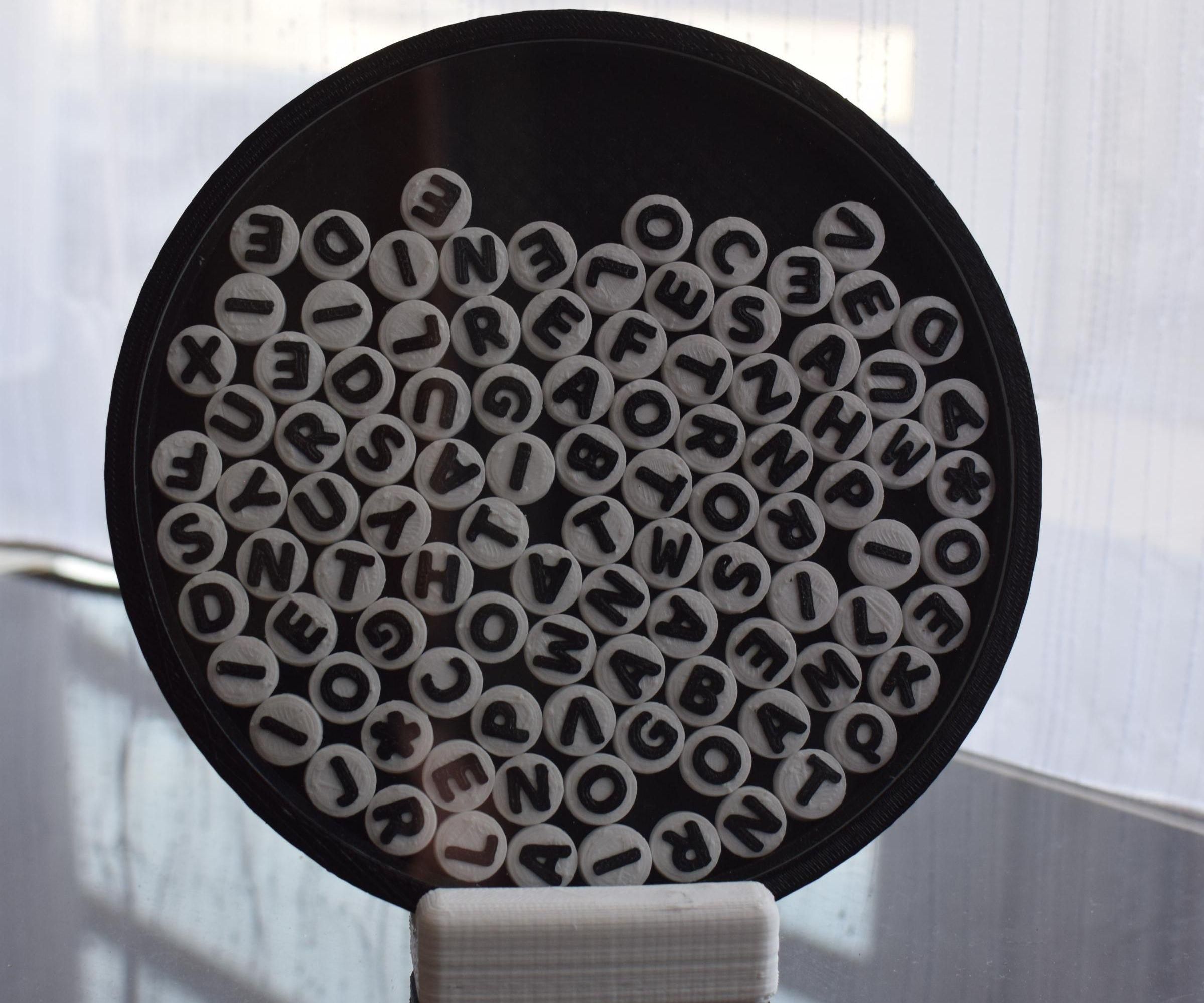 (mostly) 3d printed letter connect puzzle DIY Project DIY Project Image