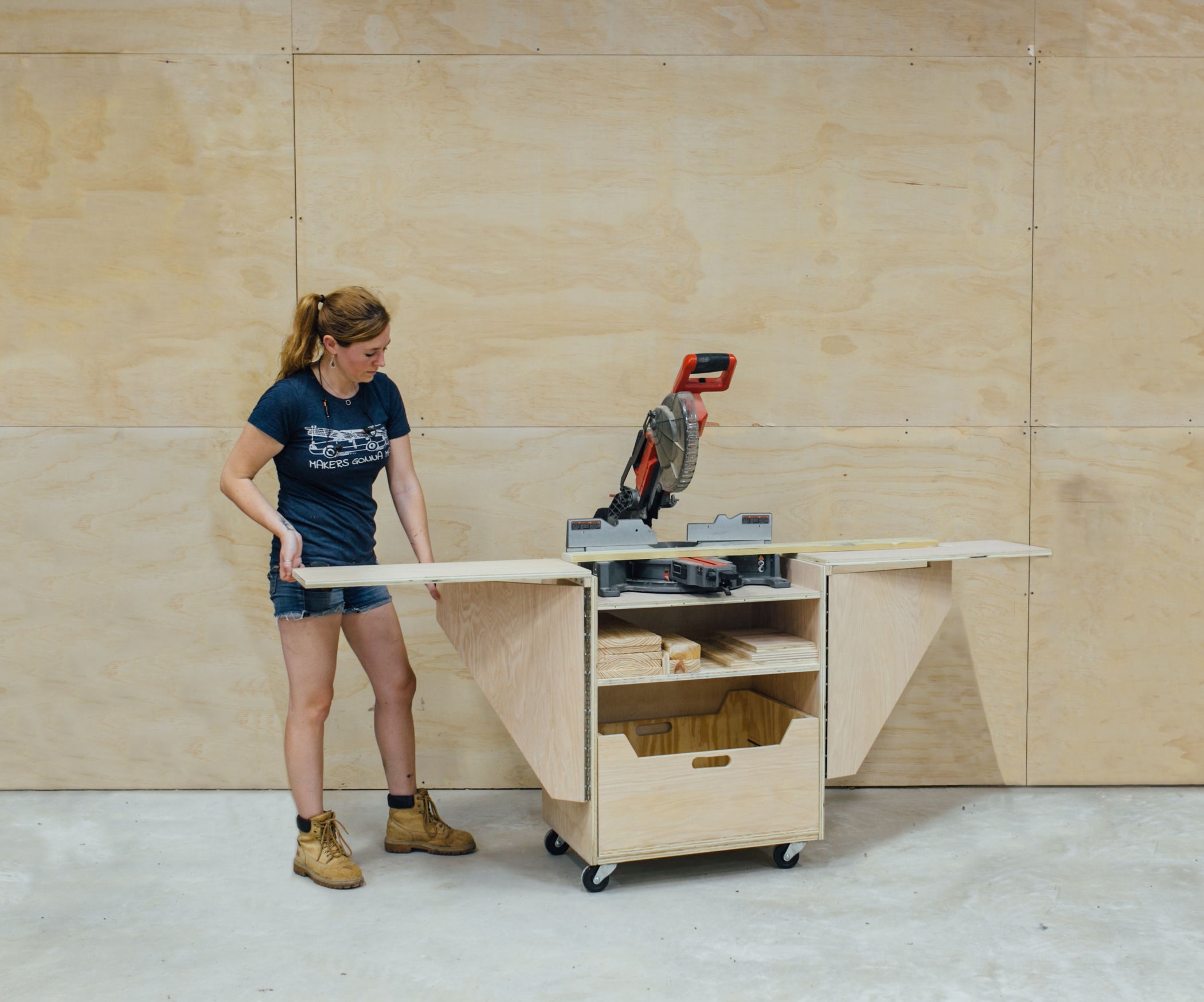 DIY Mobile Miter Saw Stand 11 Steps Instructables