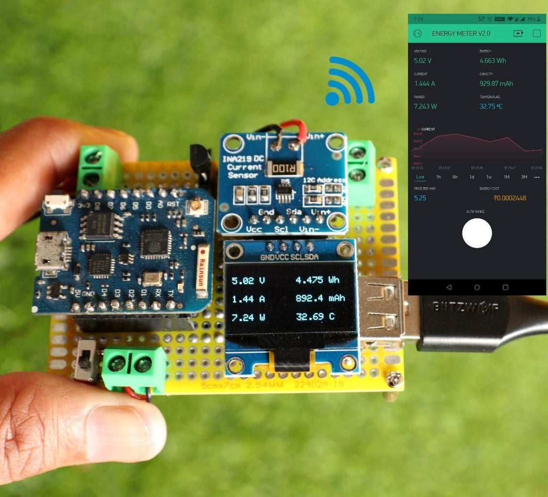 DIY Multifunction Energy Meter V2.0 : 12 Steps (with Pictures ... Circuit Diagram