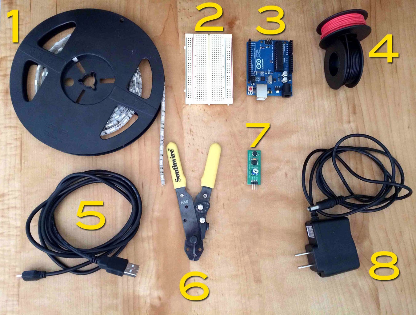 Sound Reactive LED Strip 9 Steps with Pictures Circuit Diagram