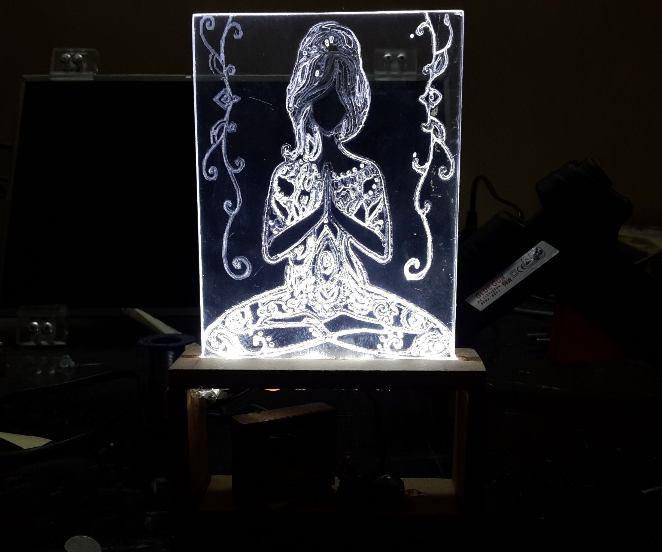 yoga girl - led lamp DIY Project DIY Project Image
