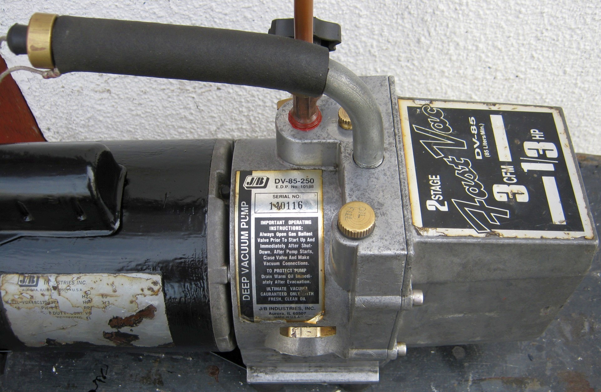 Repair and Rebuild a Deep Vacuum Pump, the JB Industries DV85. 6