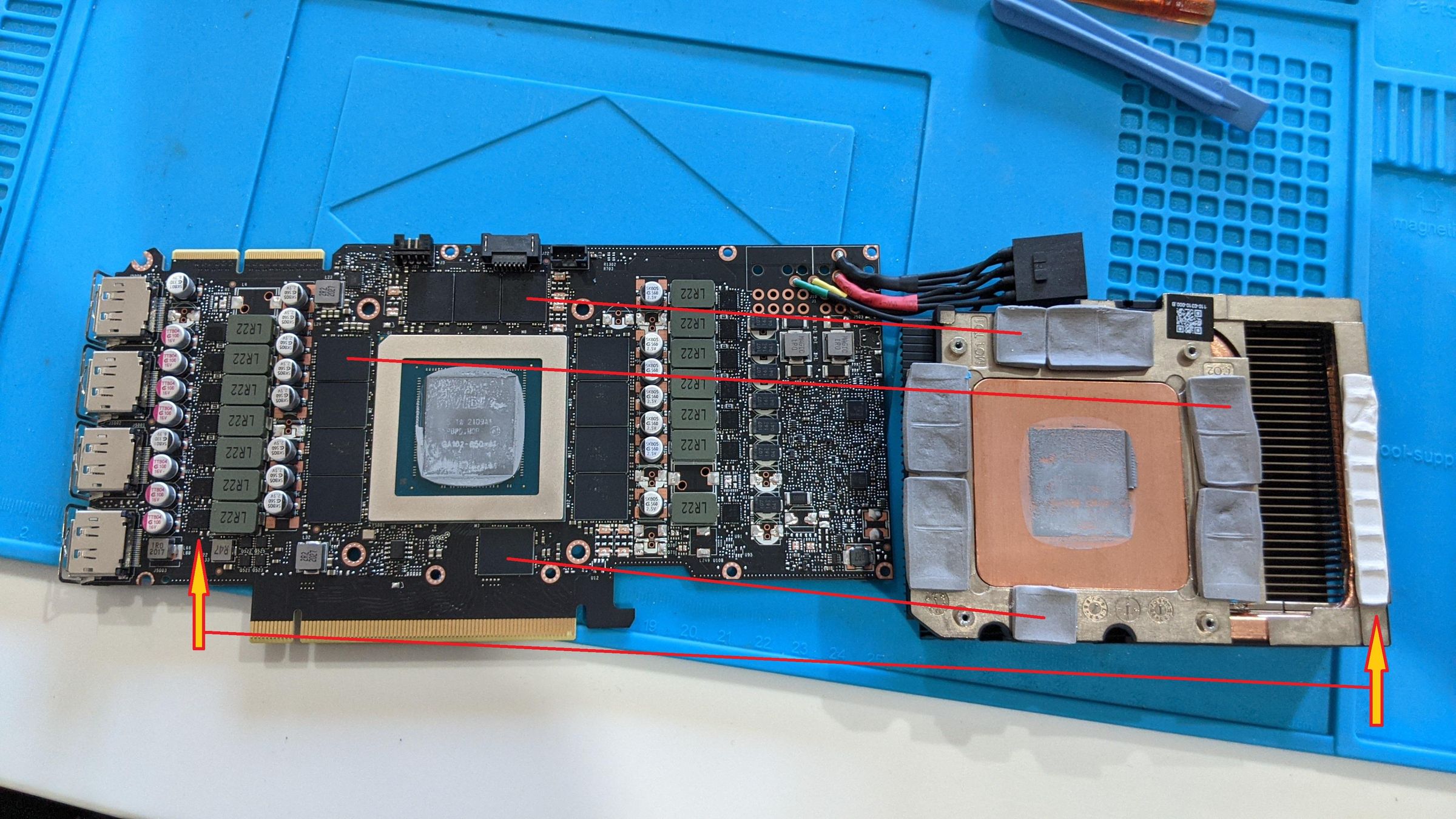 Nvidia PNY RTX A5000 Teardown With Important Sizes Taken 9 Steps