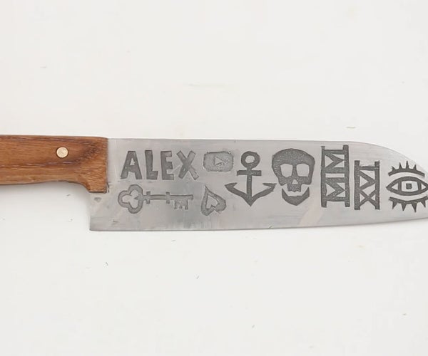 How to Tattoo a Knife Blade W/ (Proper) Metal Etching