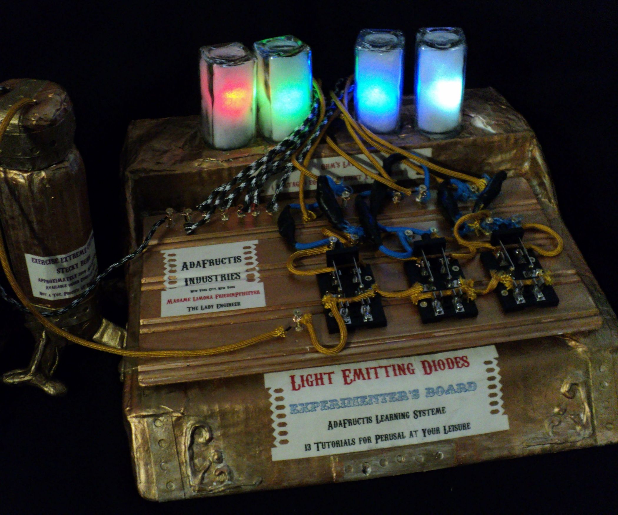 Steampunk Electronics LED Experimenter's Board : 6 Steps - Instructables
