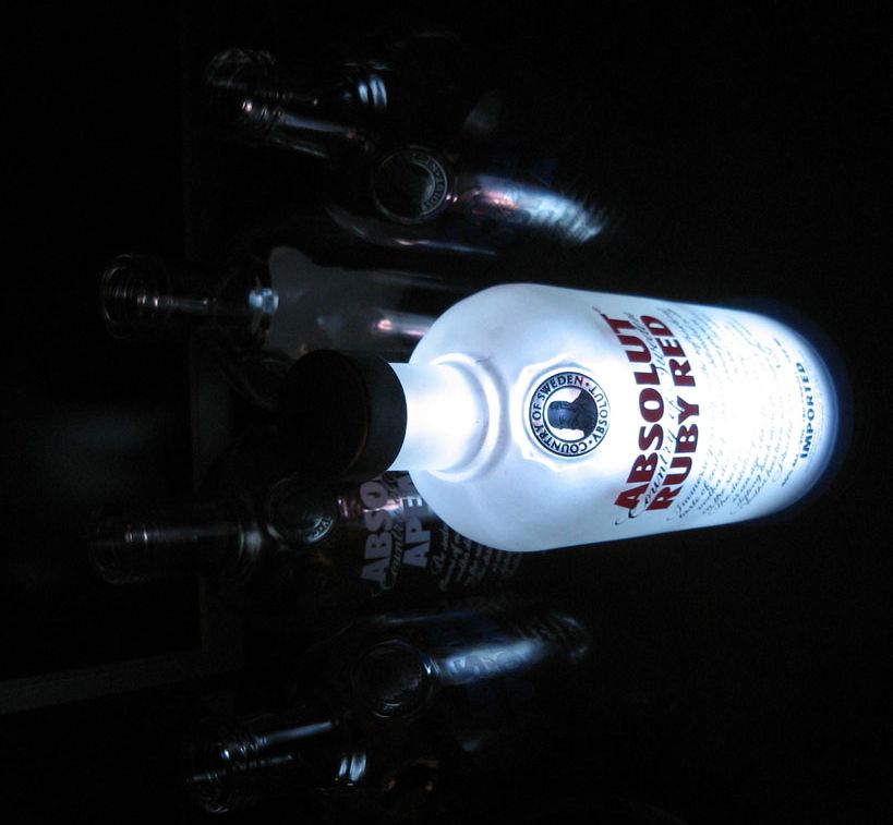 DIY guide for How to make a Vodka Lamp (or any other booze bottle light up) with step-by-step instructions