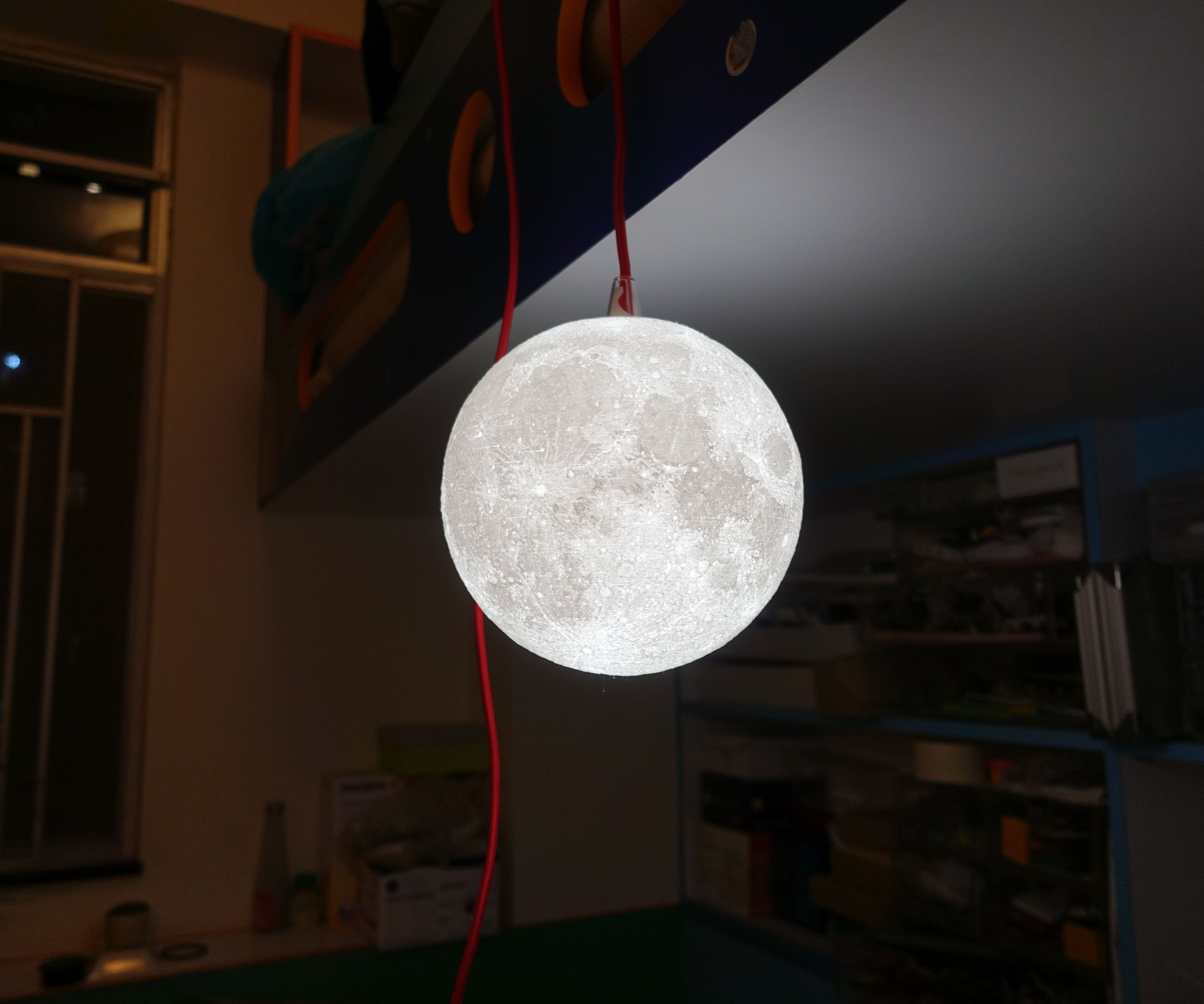Sekond Pendant Moon Lamp 4 Steps With Pictures Instructables Sekond Pendant Moon Lamp 4 Steps, Moon Light Fixture