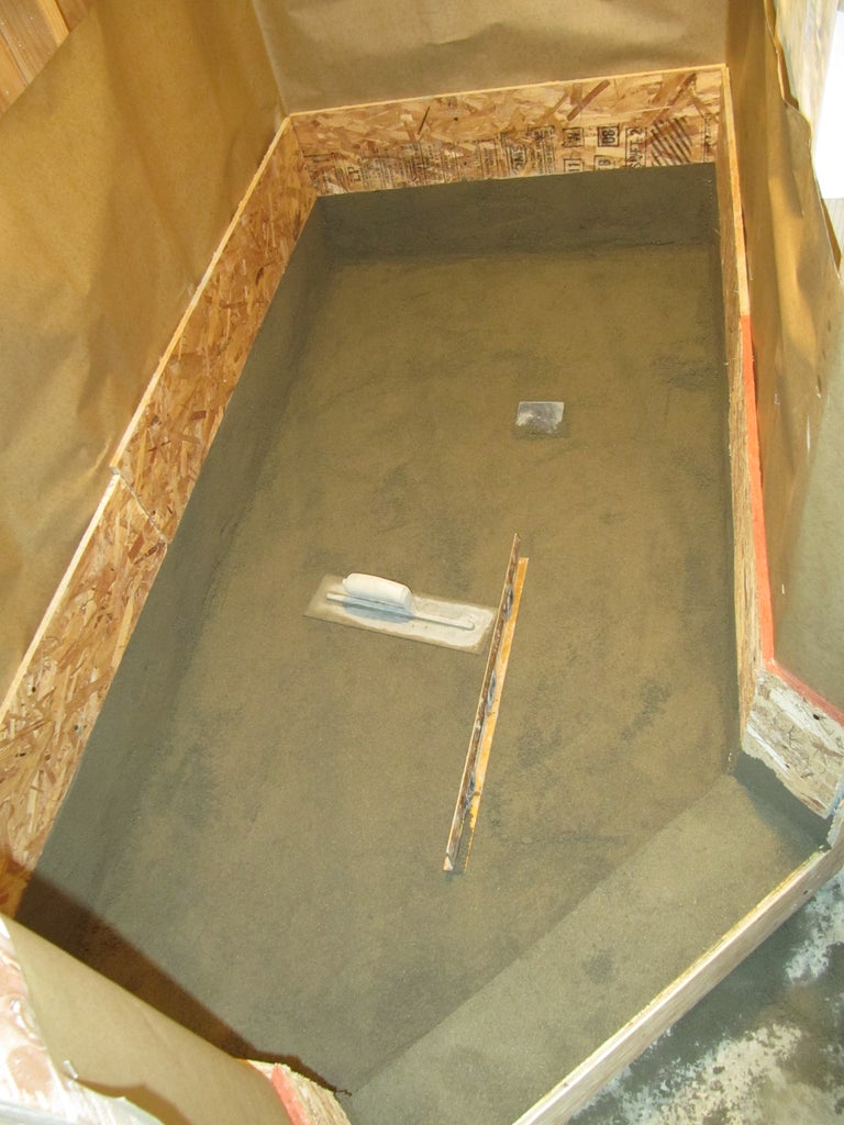 How to build a concrete shower pan kobo building