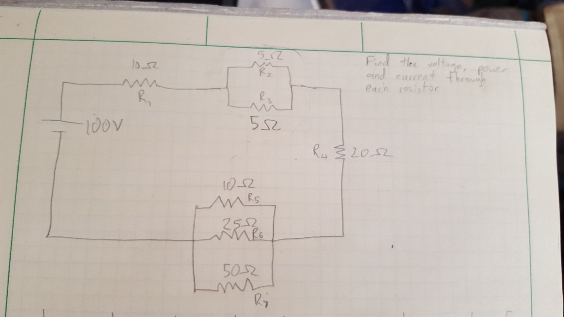 Solving a Simple Circuit Diagram With a Single Voltage Source ...