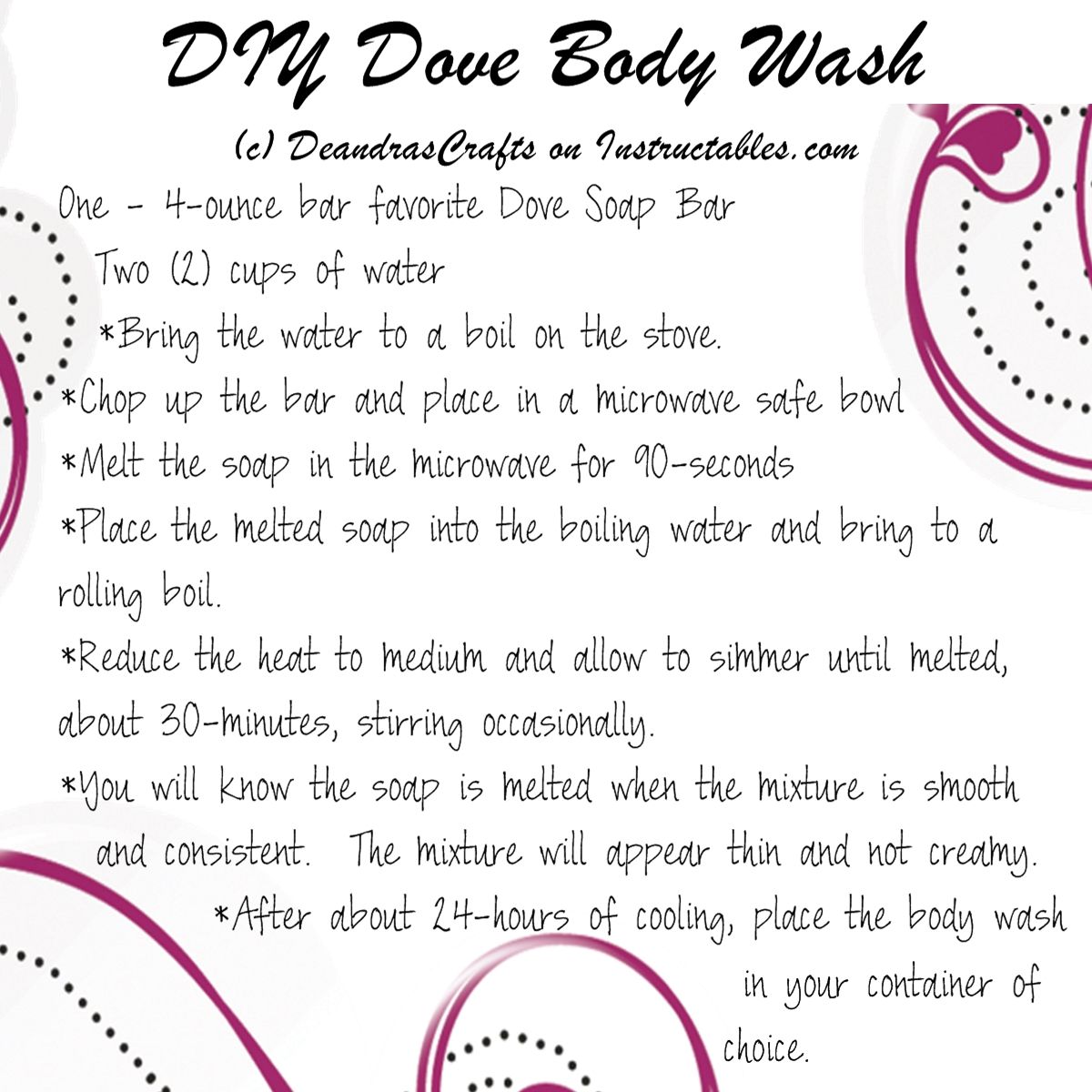 DIY Dove Soap Body Wash 4 Steps (with Pictures) Instructables