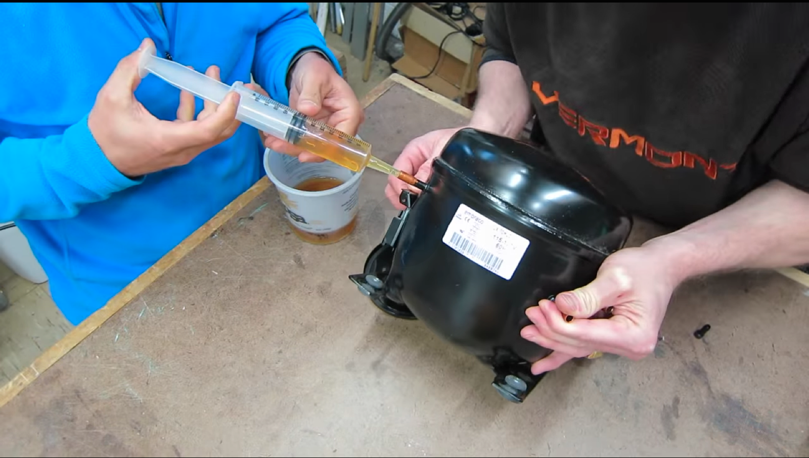 D.I.Y Ultra Quiet Shop Compressor From a Refrigerator Motor (compressor ...