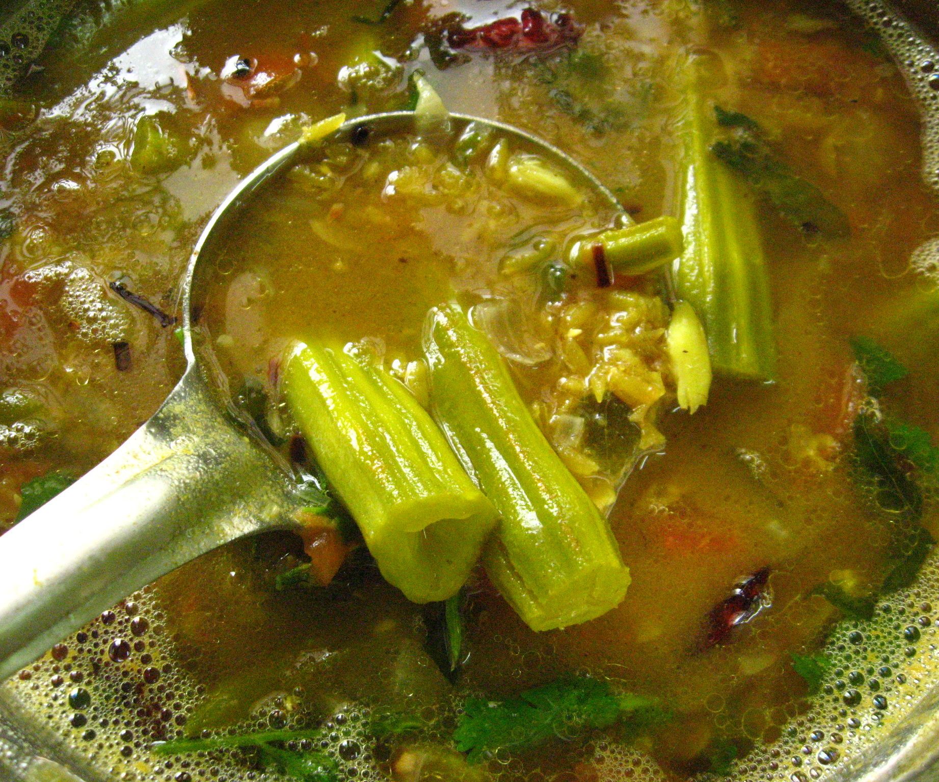 How to Make Sambar With Drumsticks Vegetable