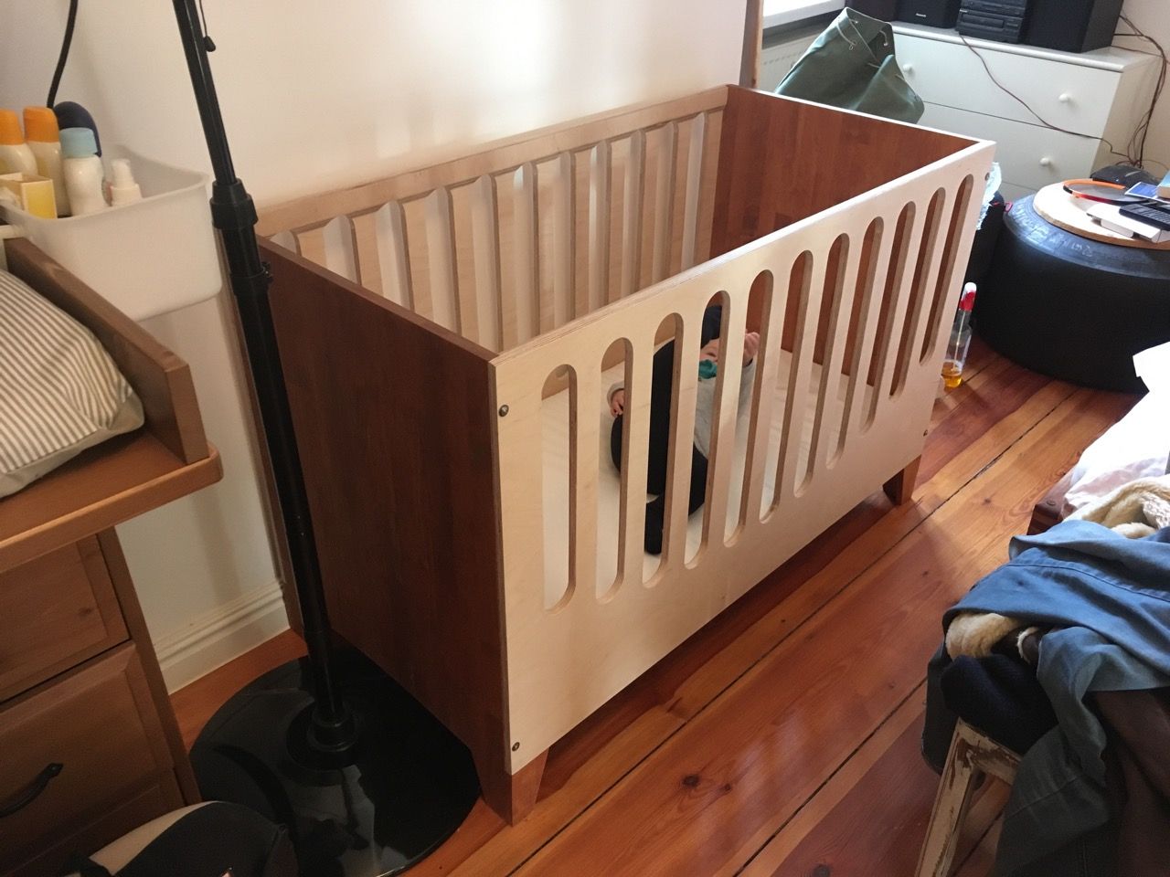 wooden baby cradle second hand