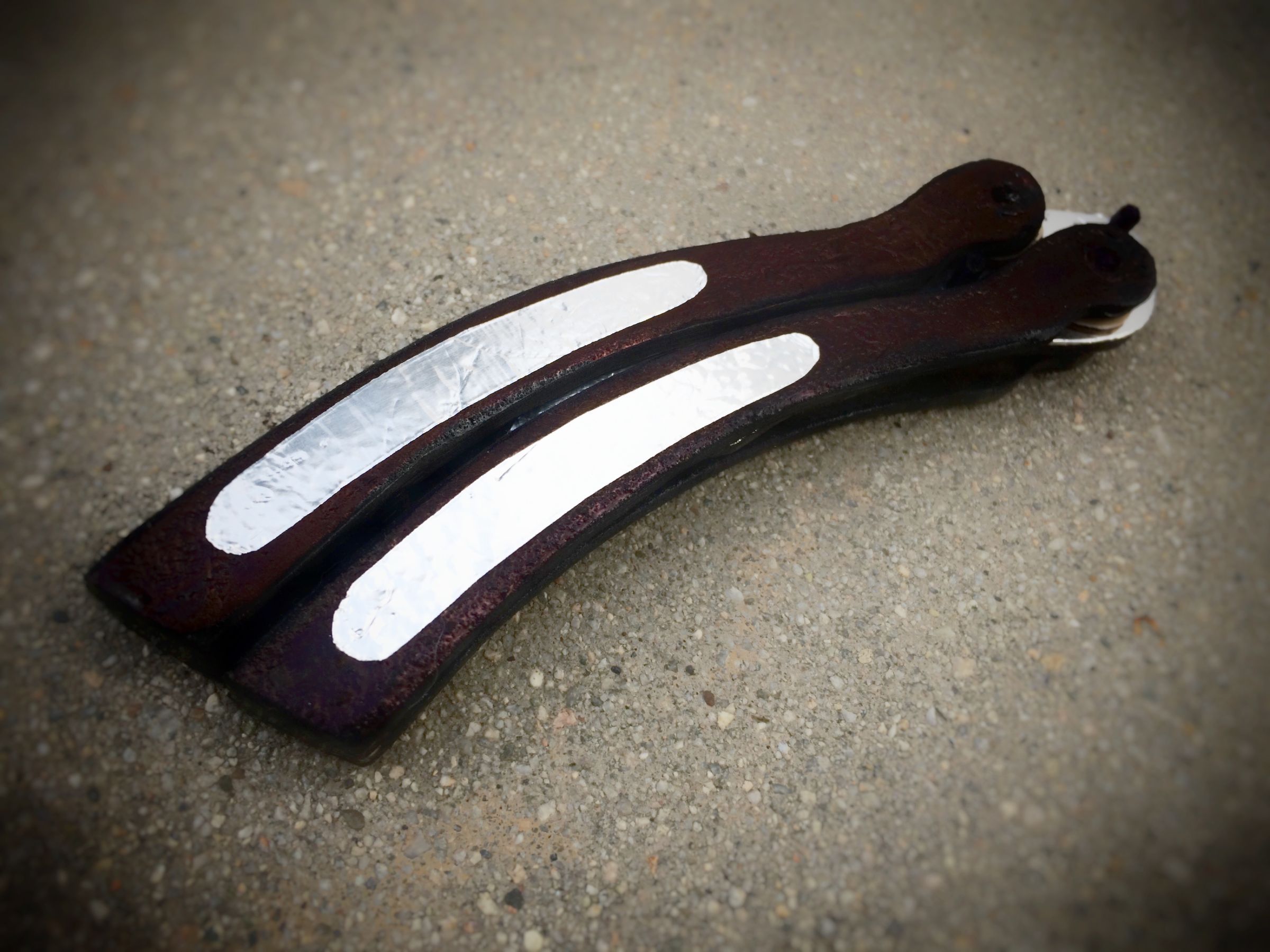 How To Make A Butterfly Knife Out Of Cardboard Use the cut out paper