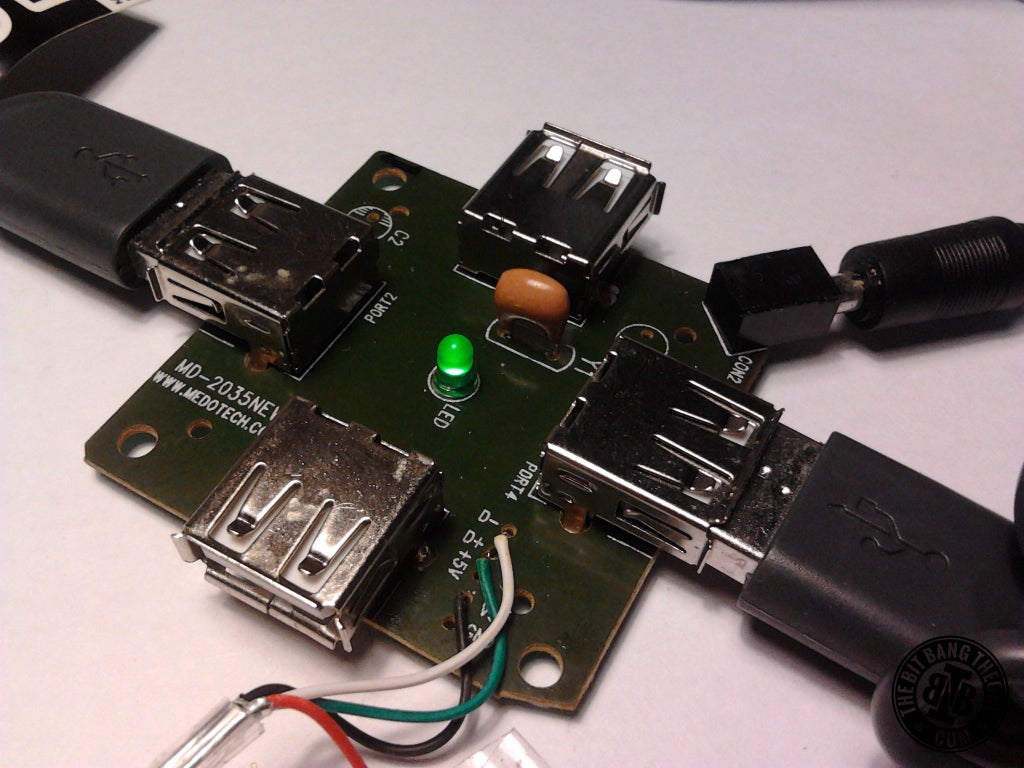 Adding an External Power Supply to a Cheap USB Hub : 5 Steps ...