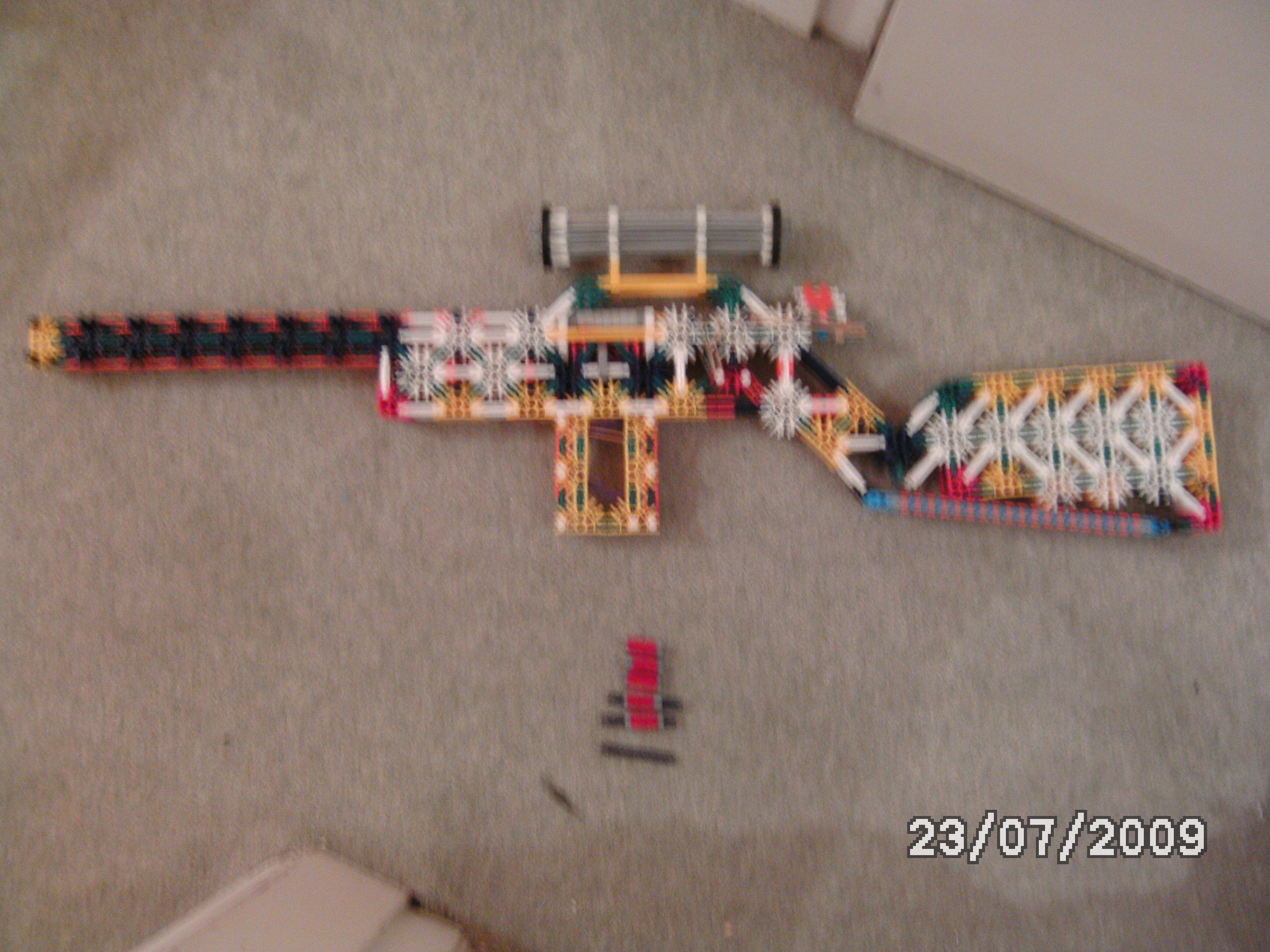 Knex Shell Ejecting, Bolt Action, Spring Loaded Mag Sniper Rifle