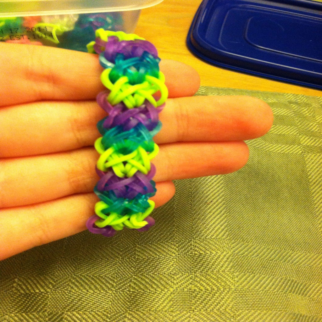 Rainbow Loom Band Doublex Double X Design