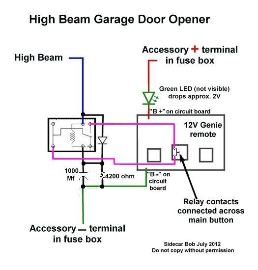 Installing A Garage Door Opener Wired To Motorcycle Hi Beam 7 Steps With Pictures Instructables - Garage Door Remote Motorcycle Installing A Garage Door Opener Wired To Motorcycle Hi Beam 7 Steps With Pictures Instructables - Garage Door Remote Motorcycle