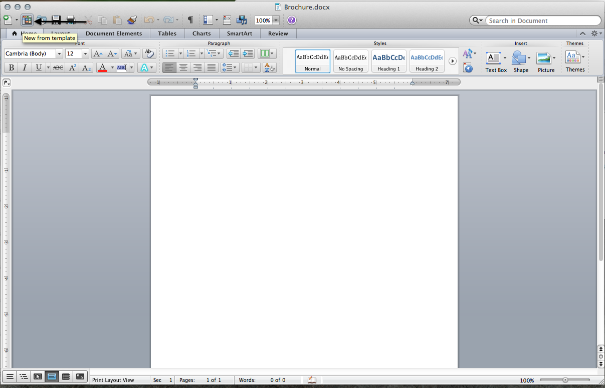 how to make a brochure on microsoft word 2011