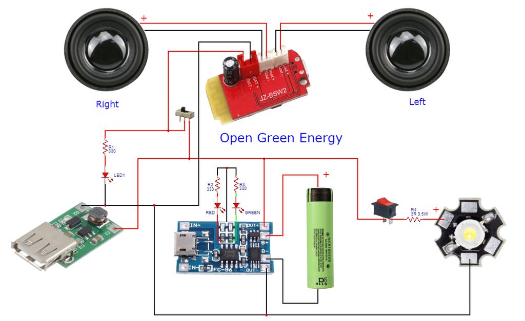 A bluetooth speaker electronic diagram circuit Circuit Diagram