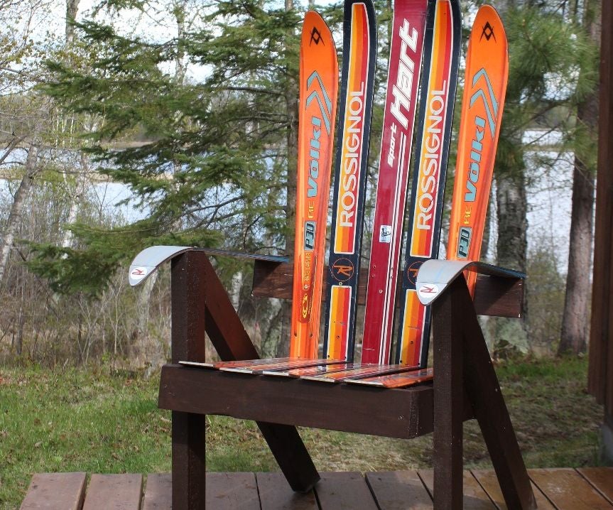 Build A Lawn Chair From Recycled Skis The Ski 4 Steps With Pictures Instructables Build A Lawn Chair From Recycled Skis, Ski Adirondack Chair Kit