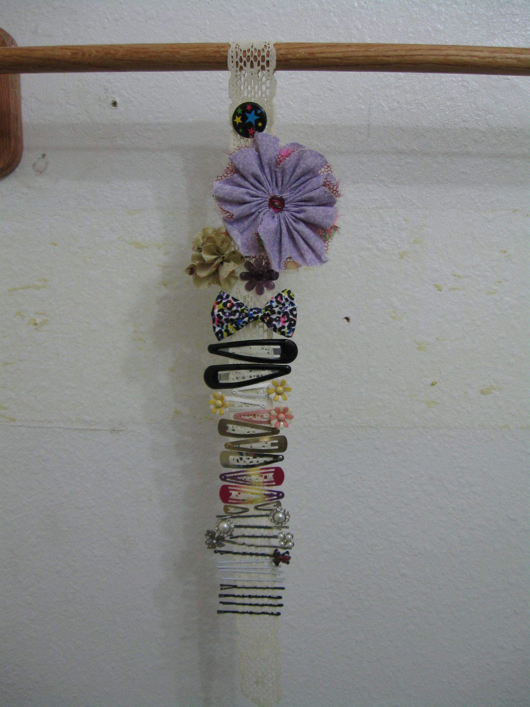 Ribbon Hair Clip Holder
