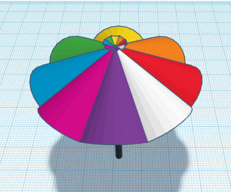 Creating a Colorful Umbrella With Tinkercad 14 Steps (with Pictures
