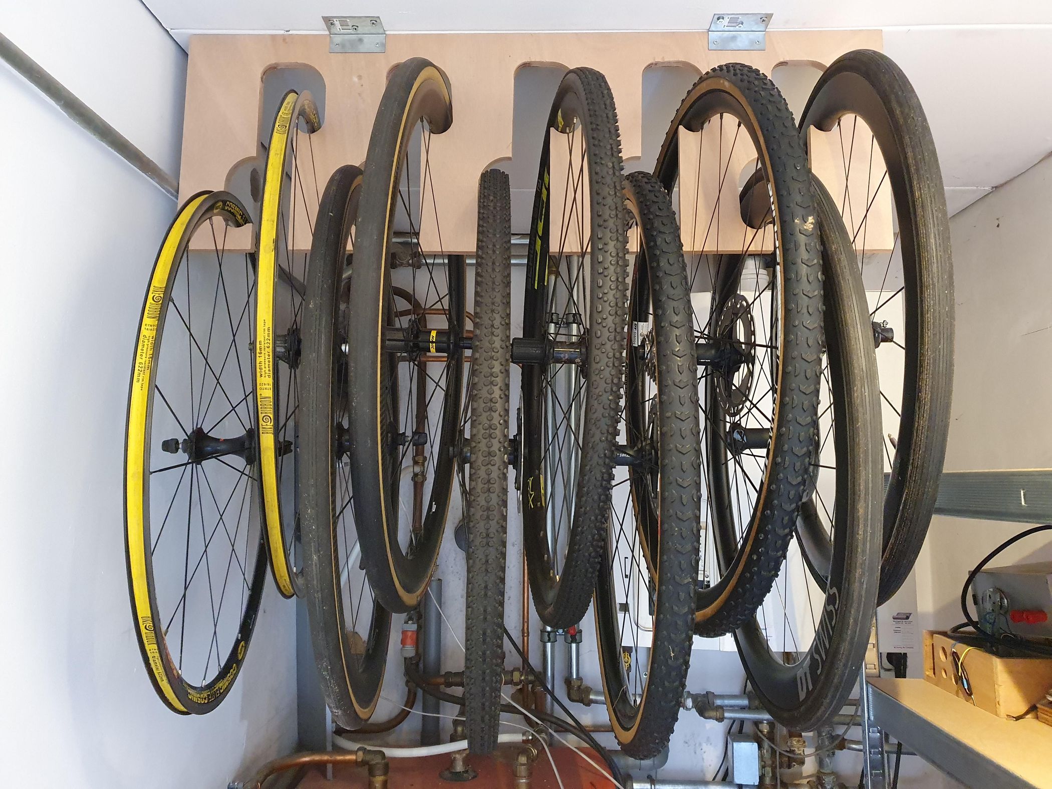 Compact Plywood Bicycle Wheel Rack 4 Steps (with Pictures
