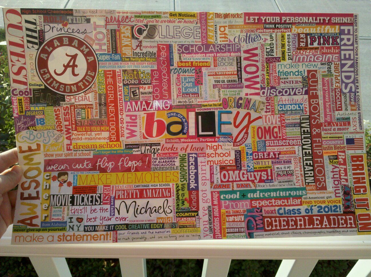 bailey's freshman year word collage DIY Project DIY Project Image