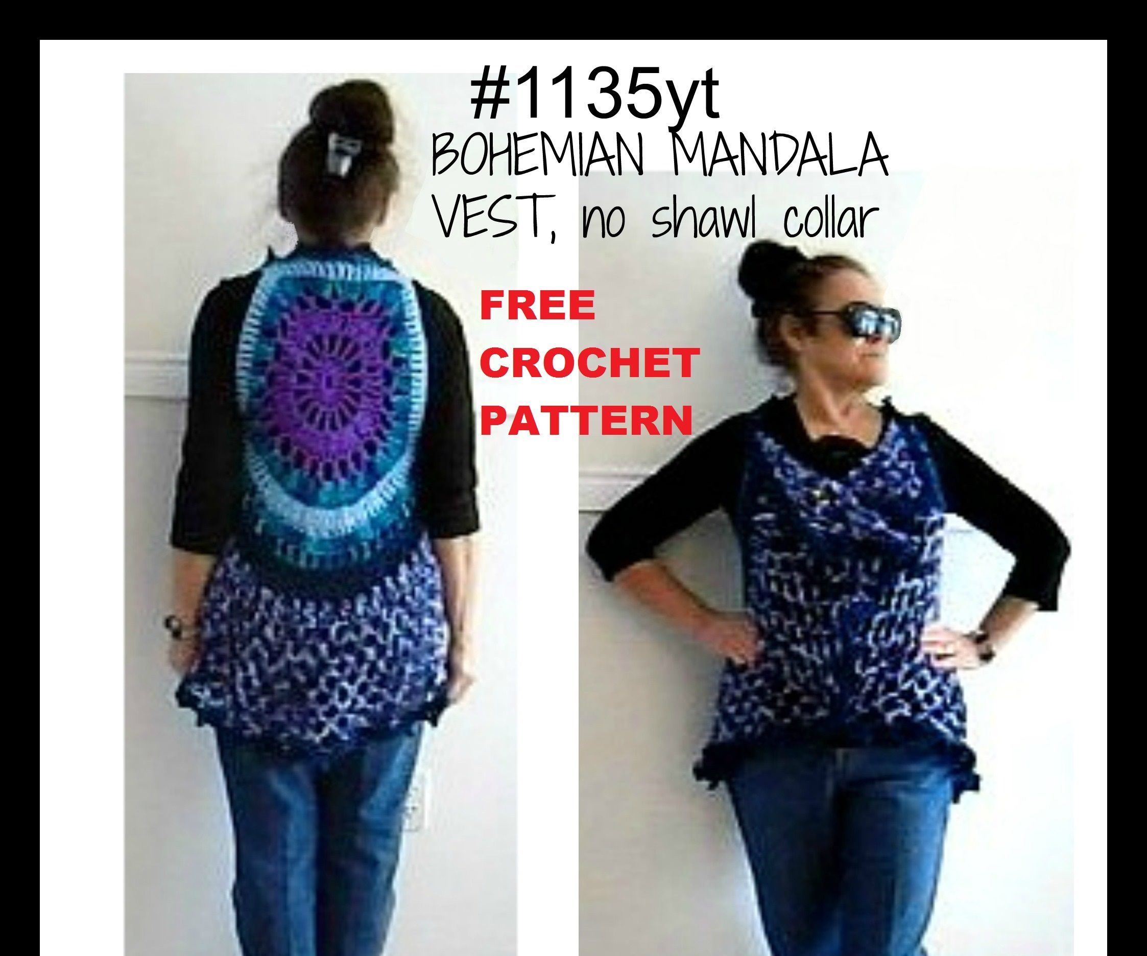 BOHEMIAN MANDALA VEST # 1135YT 