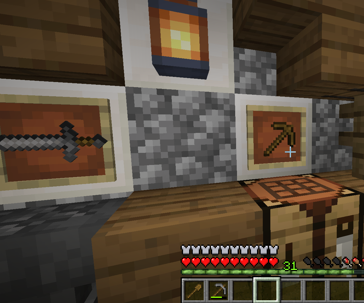 How To Make A Pickaxe In Minecraft 8 Steps Instructables