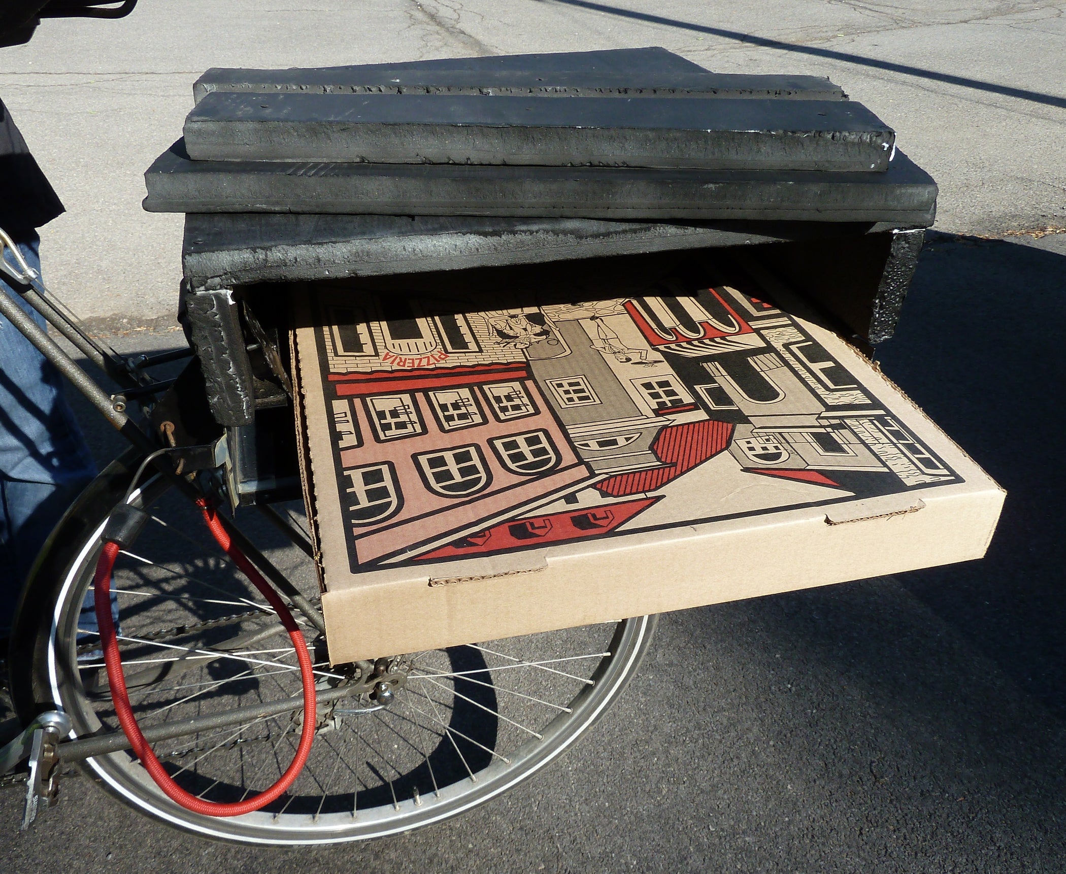 Bicycle Pizza Carrier Built From Scrap Materials 5 Steps (with