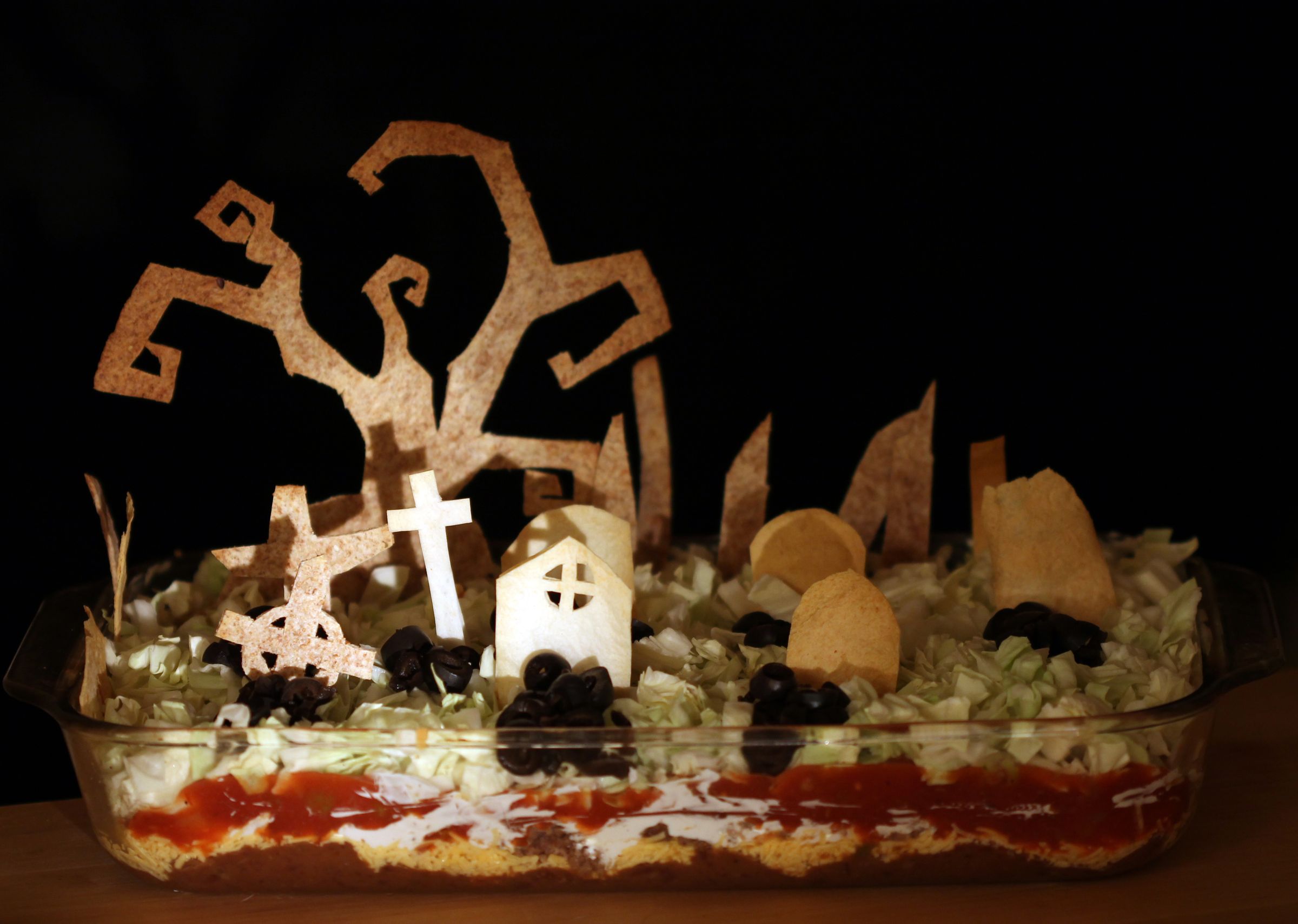 Spooky Seven Layer Dip