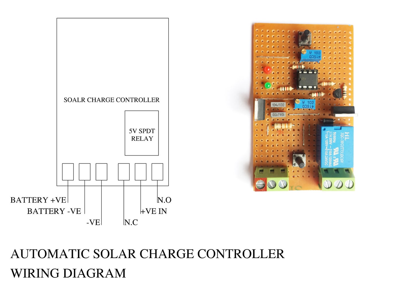DIY AUTOMATIC SOLAR CHARGE CONTROLLER 7 Steps with Pictures Circuit Diagram