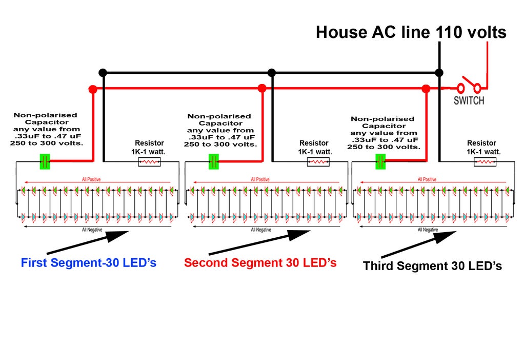 LED TUBE LIGHT (AC) : 3 Steps - Instructables | Tube Light Wiring Diagram | | Instructables