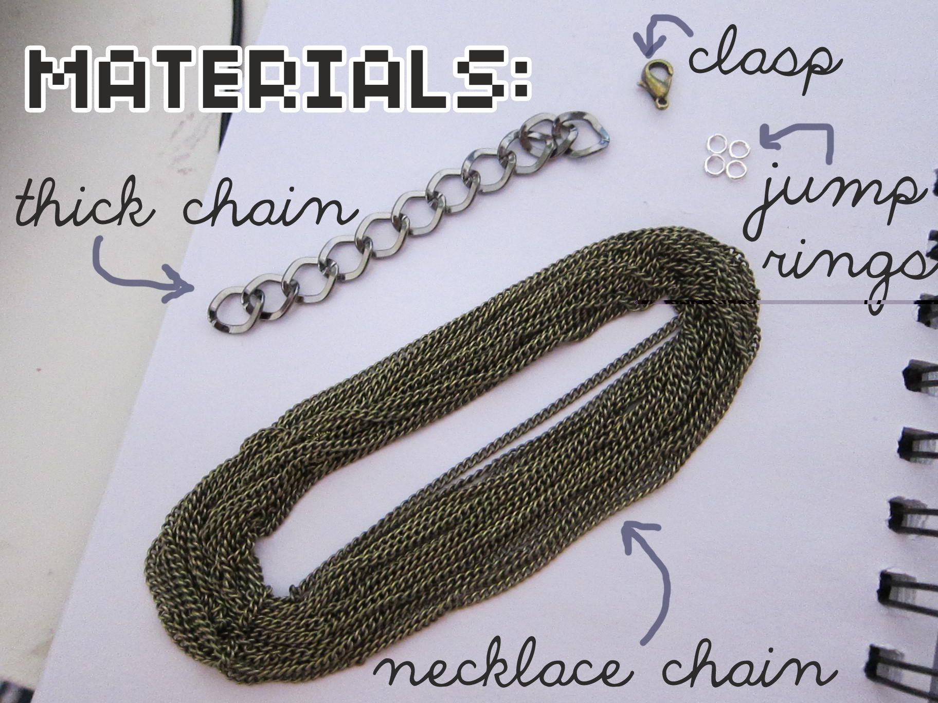 D.I.Y: Chain Necklace : 13 Steps 