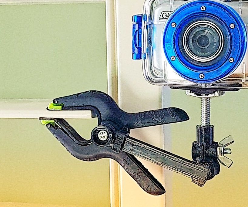 Collapsible Spring Clamp Camera Mount / Tripod 10 Steps (with