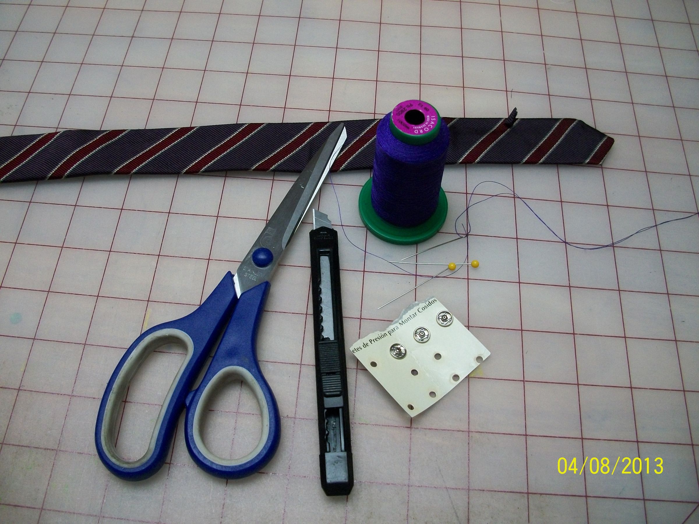 *REPURPOSED* Women's FASHION Tie PURPLE 7 Steps (with Pictures