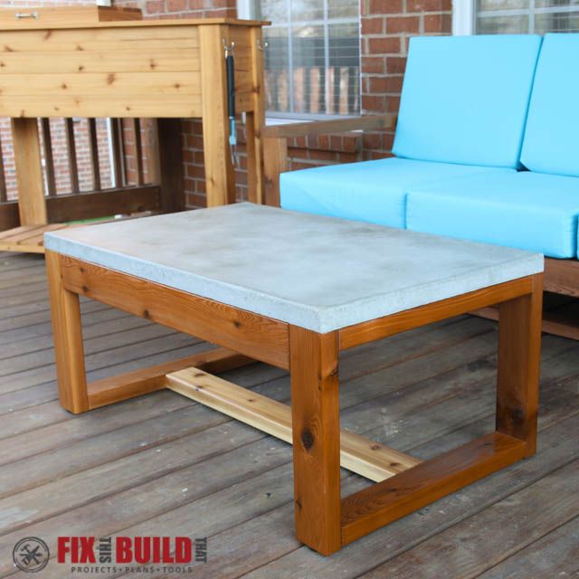 Cement Top Coffee Table - Concrete Coffee Table Reclaimed Wood Base 2 Inch Thick Top Etsy : It's relatively simple to make, and the base of the coffee table is made with cedar.