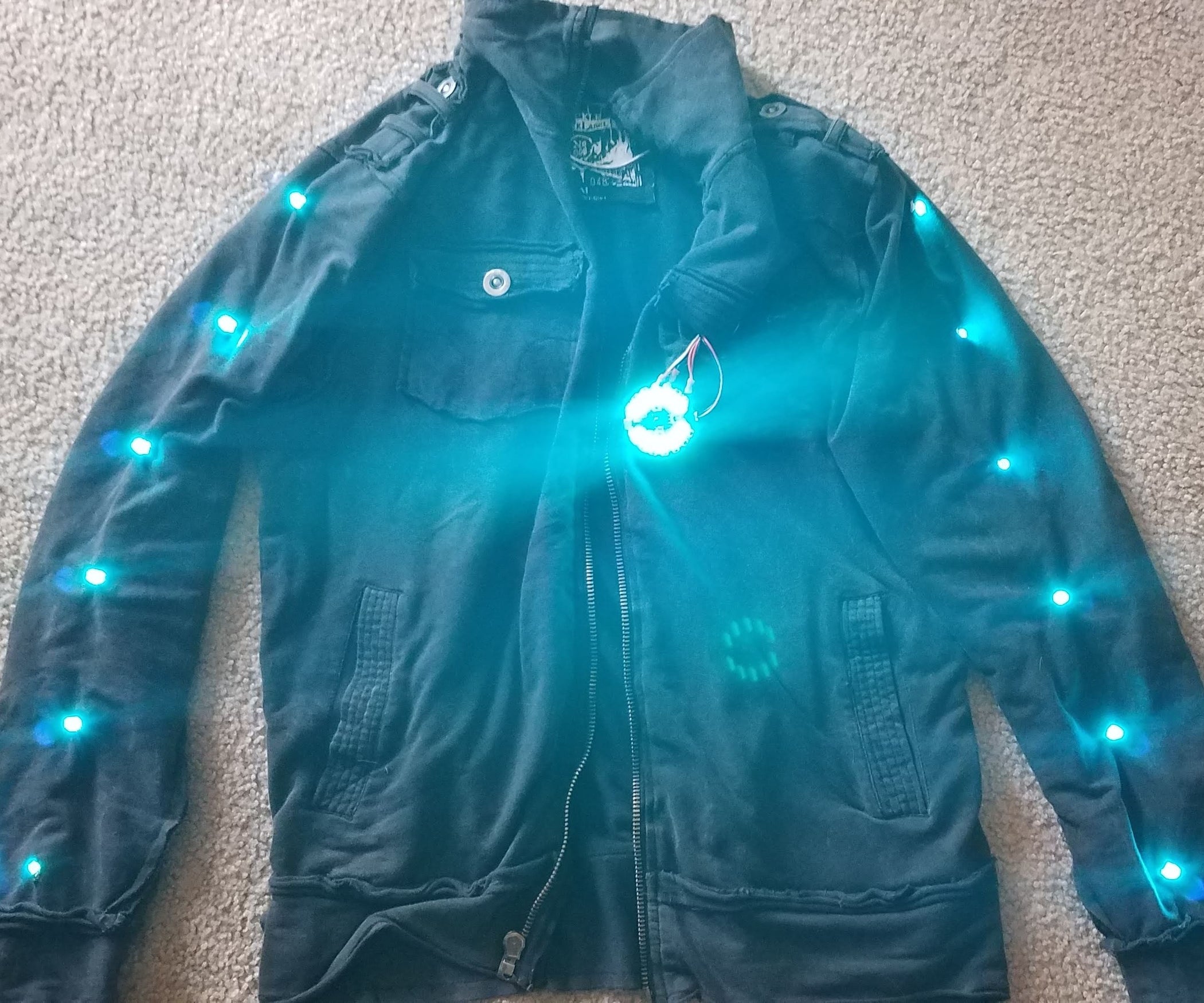 Color Changing/Sound Activated LED Jacket 4 Steps Instructables
