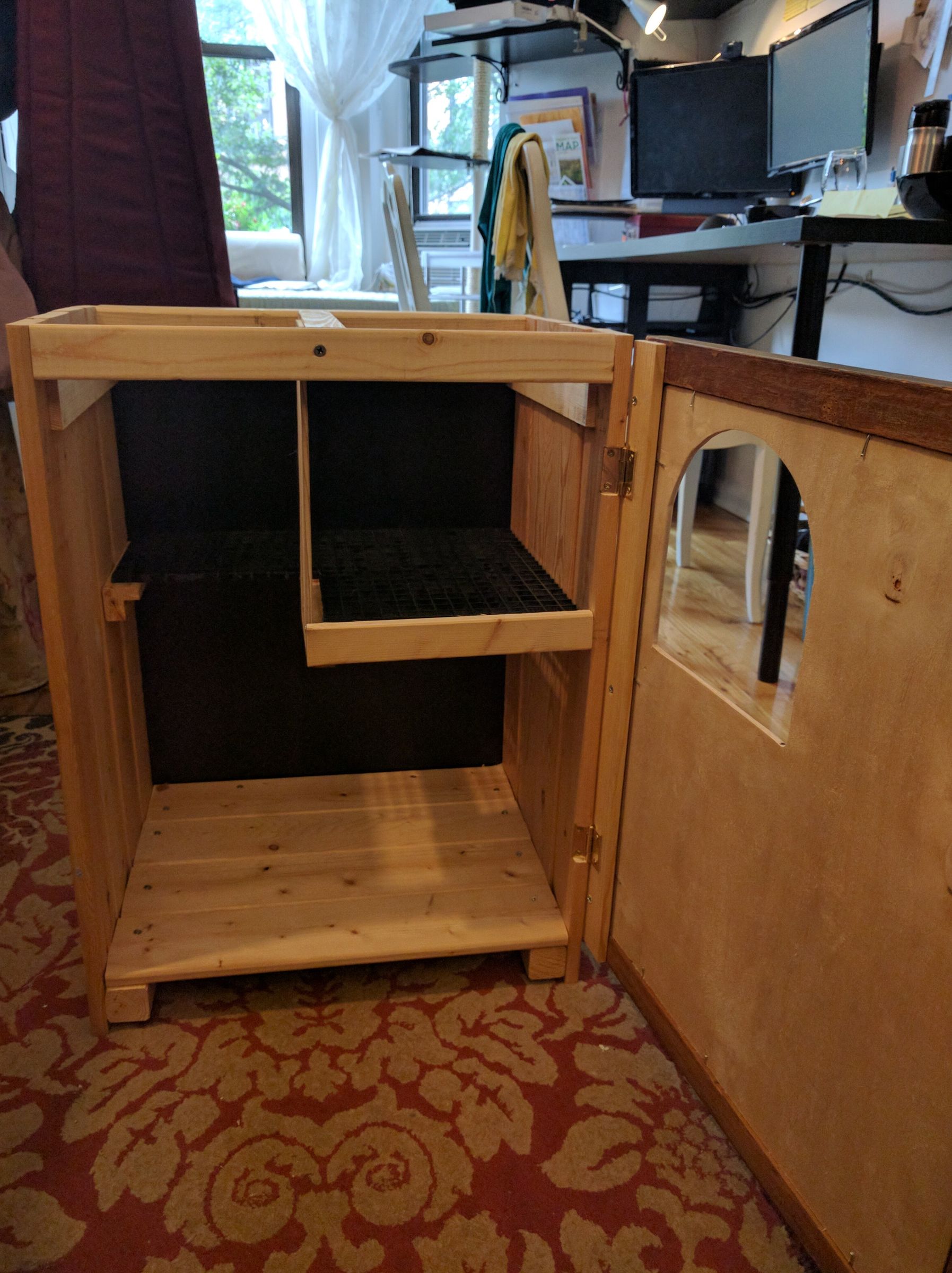 Hidden Litter Box With Delittering Cat Walk 4 Steps (with Pictures