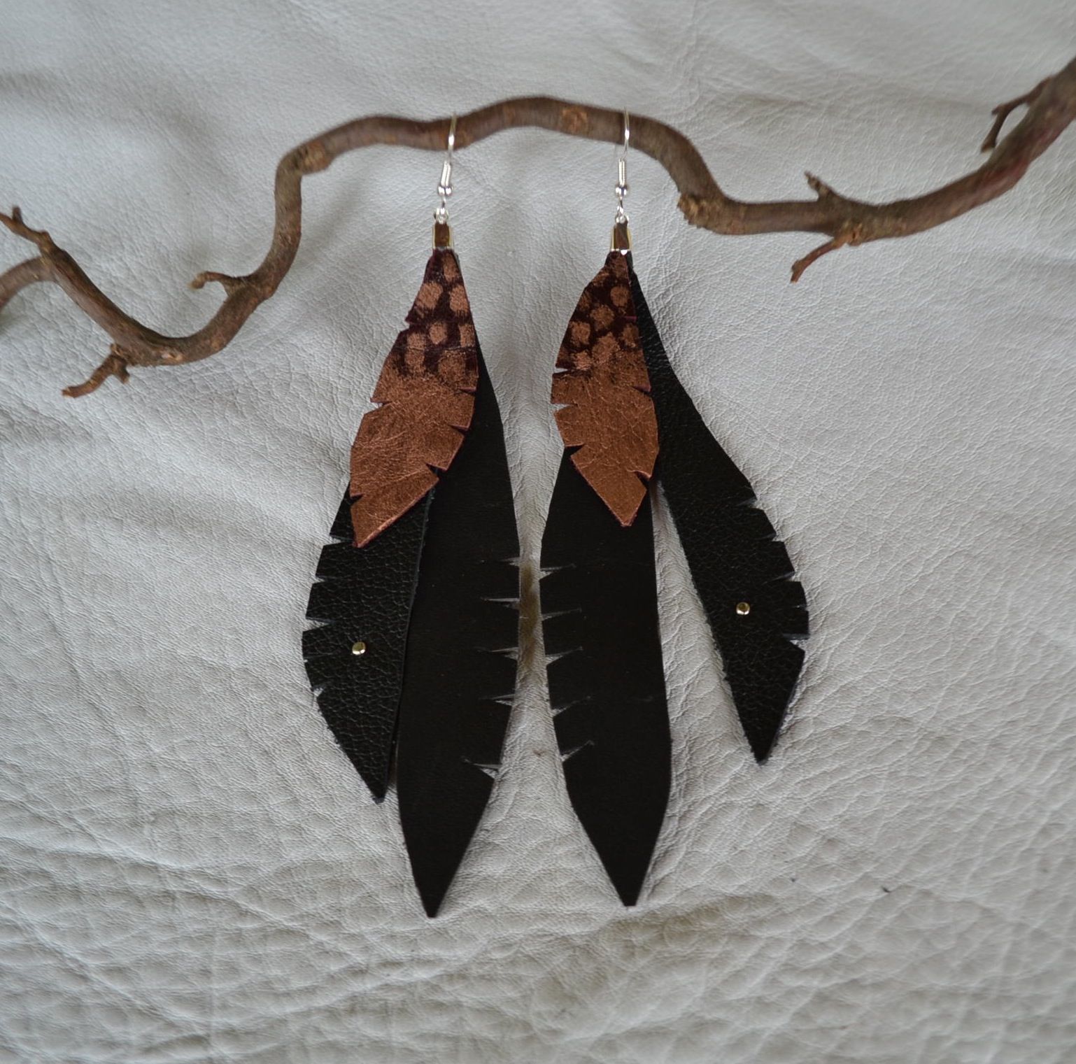 LEATHER FEATHER EARRINGS 9 Steps (with Pictures) Instructables