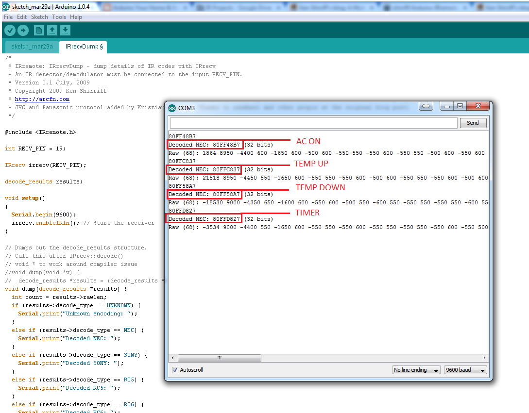 Controlling an IR Air Conditioner With Android and Arduino : 6 Steps ...