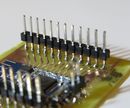 Soldering headers without drilling holes