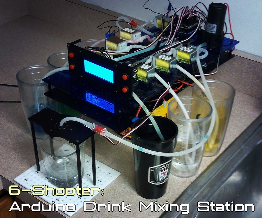 6Shooter Arduino Drink Mixing Station 5 Steps (with Pictures
