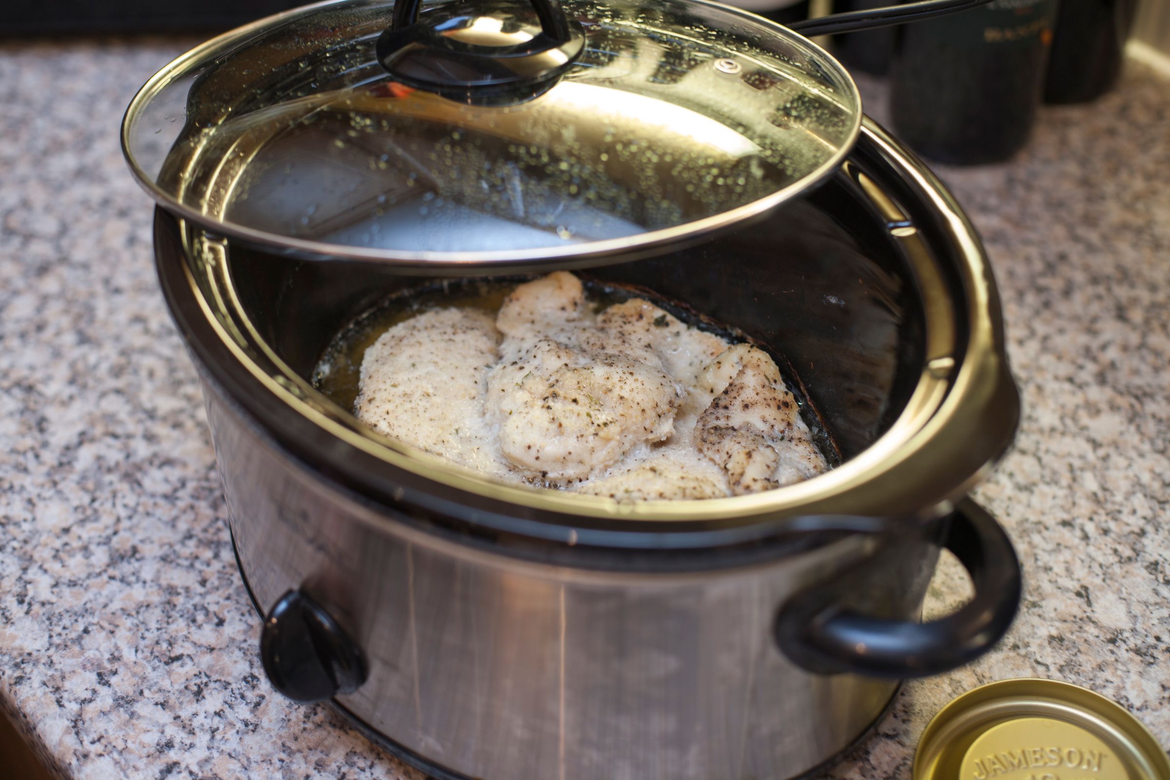 Creamy White Wine Crock Pot Chicken 6 Steps (with Pictures