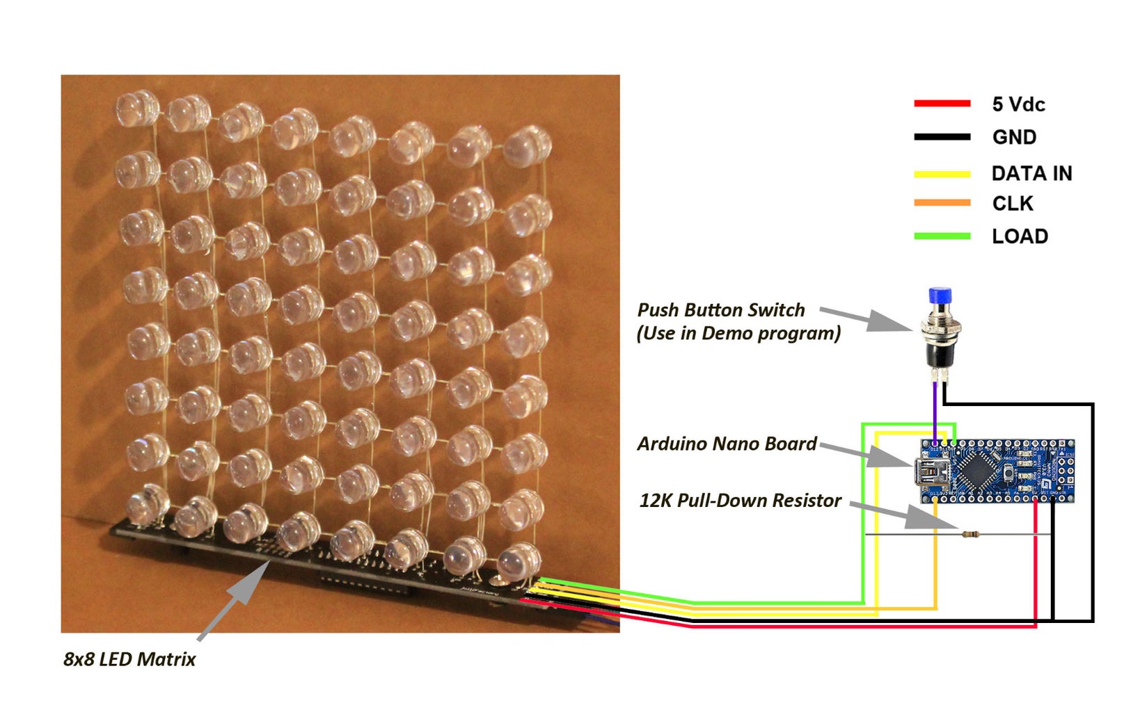 Large 8x8 LED Matrix Display : 8 Steps (with Pictures) Circuit Diagram