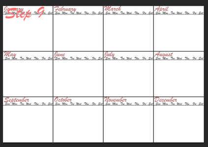 how to make a calendar in photoshop 4