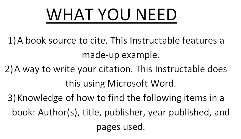 How To Cite A Book In Turabian Format Bibliography And Footnote 10 Steps With Pictures Instructables
